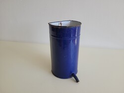 Régi antik Magyar Koronás cimeres Budafok kék zománcozott 1,5 L  tartály zománc edény