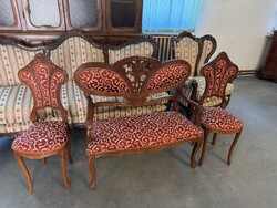 Bordó mintás szalon szett