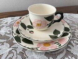 Villeroy & Boch fajansz vadrózsa mintás reggeliző szett