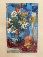 ZÁMBÓ KORNÉL (Tét, 1938)  “ Virágcsendélet” 1976