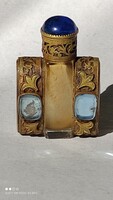 Antique Perfume Bottle with Copper Fittings