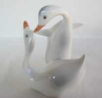 Hollóházi porcelán liba pár