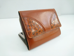 Klasszikus vintage műbőr pénztárca nőknek érme tartóval - 1960-as / 1970-es évekből, Nagyi stílus