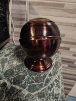 Ritka vintage Space Age sárgaréz „Globus” hamutartó – Eredeti gyári címkével (1970-80s)