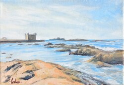 Tengerpart, Essaouira, Marokkó - olajfestmény