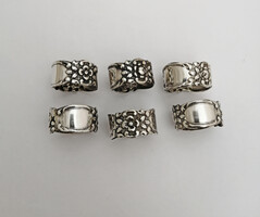 6 kicsi német 835-ös ezüst szalvétagyűrű