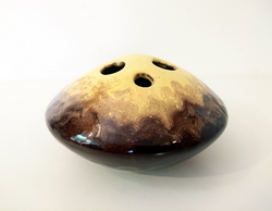 Vintage retro iparművészeti kerámia ikebana UFÓ váza a 70-es évekből Mid Century Modern stílus