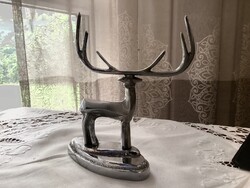 Brassói arany szarvas fesztivál második helyezett ezüstözött ón szarvas