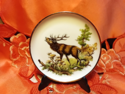 Szarvas mintás porcelán tál, tányér, Kaiser