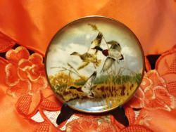 Madár mintás porcelán tál, tányér: Kaiser