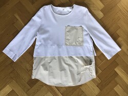 COS – fehér-drapp, női pamut felső. S-es