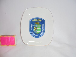 Hollóházi porcelán tálka " Police - Békés Megyei Rendőrség "