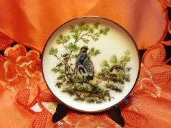 Madár mintás porcelán tál, tányér, Kaiser