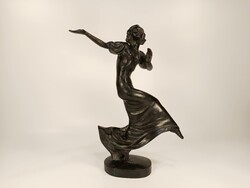 KISFALUDY STROBL ZSIGMOND, "TÁNCOSNŐ" BRONZ SZOBOR (A106)