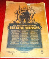 1941.Dr. Kogutowicz Károly iskolai atlasza - a képek szerint MAGYAR KIRÁLYI HONVÉD TÉRKÉPÉSZET