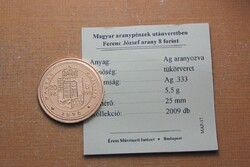 Ferenc József 1870 GyF 8 Forint - Magyar Aranypénzek utánveretben sorozat