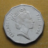 Fiji 2008 50 cent - II. Erzsébet - vitorlás