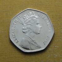Gibraltar 2007 50 pence - II. Erzsébet - vitorlás
