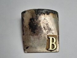 Antique 835 Silver Hunting Cap Decor with Bird Feather Holder