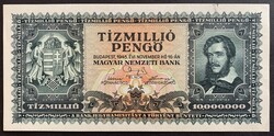 10 000 000 Pengő 1945 P-123 AUNC bankjegy