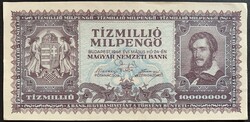 10 000 000 MilPengő 1946 P-129 AUNC bankjegy