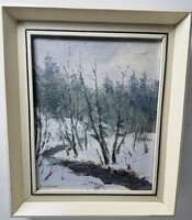 Téli Természetkép - Olajfestmény