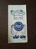 Régi számolócédula Schmoll és Kallós R.T.