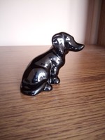 Kerámia tacskó kutya. 8,4 cm. Hibátlan. Jelzett