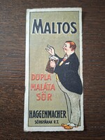 Old calculator card Malt Double Malt Beer