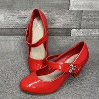 Luszi piros lakk magassarkú cipő 33