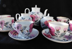 Lomonosov teáskészlet a szovjet időkből - kézzel festett