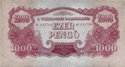 1000 pengő 1944 VH. Restaurált 3.