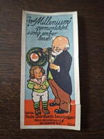 Régi számolócédula Millenium gyomorlikőr