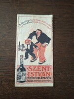 Régi számolócédula Szent István Dupla Malátasör