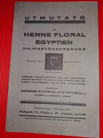 ANTIK HASZNÁLATI ÚTMUTATÓ FÜZET - HENNE FLORAL EGYPTIEN HAJFESTÉKEKHEZ a képek szerint