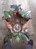 Nagy méretű faragott német Schwarzwaldi kakukkos óra 46 cm magas 36 cm széles