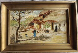 AKCIÓ !! Szignózott (Újváry) festmény