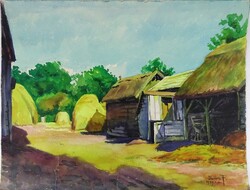 1X187 Pálla Jenő (1883-1958) : Tanyaudvar Erdélyben 1939