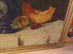 Muri Vilmos festménye gyümölcsös csendélet