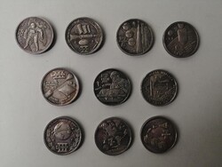 AMERICAN ASTRONAUTS - A VILÁGŰR FELFEDEZÉSE, ŰRHAJÓZÁS, ŰRHAJÓS EZÜST ÉREM SOR