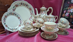 22 db -os, 6 személyes Zsolnay porcelán kávés + süteményes készlet