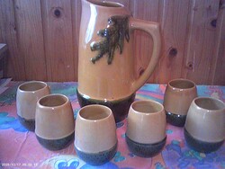 Retro ceramic wine set