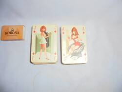 Two decks of retro pin-up, girly Rummy cards - together - incomplete, a total of 90 illustrated cards