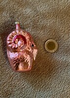 Régi retro  ,üveg  Karácsonyfadísz kos