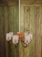 Retro üveg fém csillár