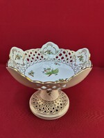 Herendi Hecsedli Pattern Hollow Footed Platter
