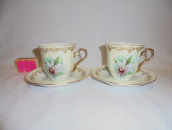 Két darab porcelán csésze aljjal "Czech Republic K T" - együtt