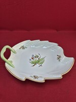 Herendi Hecsedli Pattern Leaf Platter