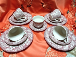English Porcelain Coffee Set, 4-Person, 14 Pieces