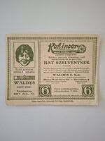 Régi reklámcédula 1917 Koh-i-noor szelvény nyomókapocs